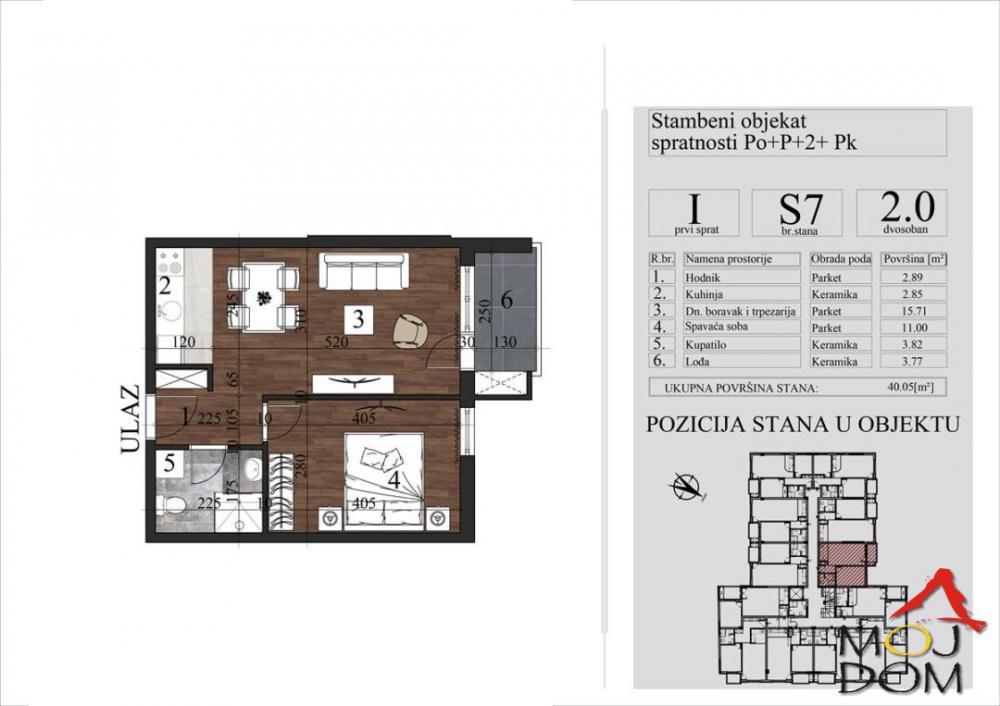 Glavna slika -Stan,NOVI SAD,GRBAVICA,kv: 40, € 138200, ID: 1030999