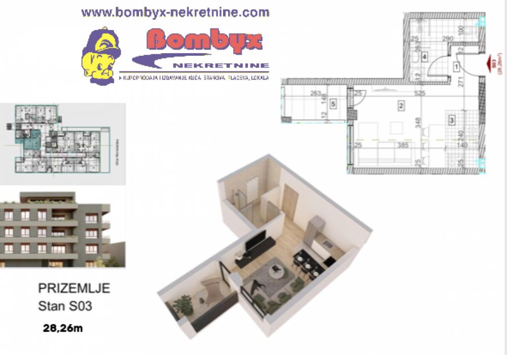 Slika 3 - Garsonjera 28m Sremska Kamenica u izgradnji