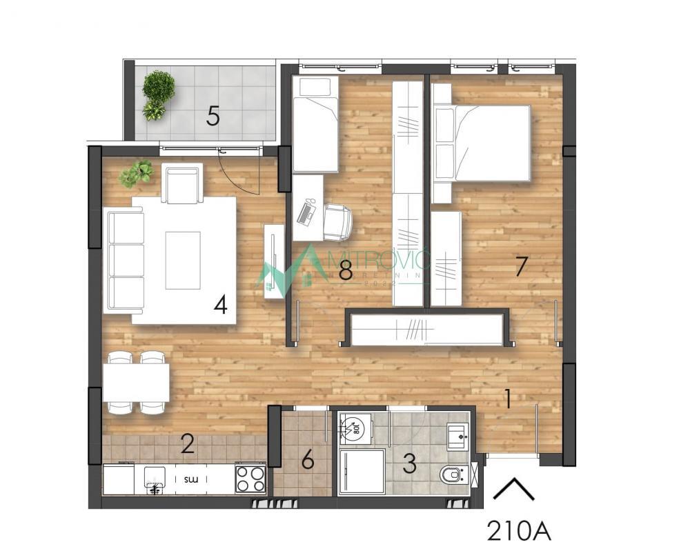 Glavna slika -Novi Sad - Moderan stan 67 m² u izgradnji u prestižnom kompleksu 