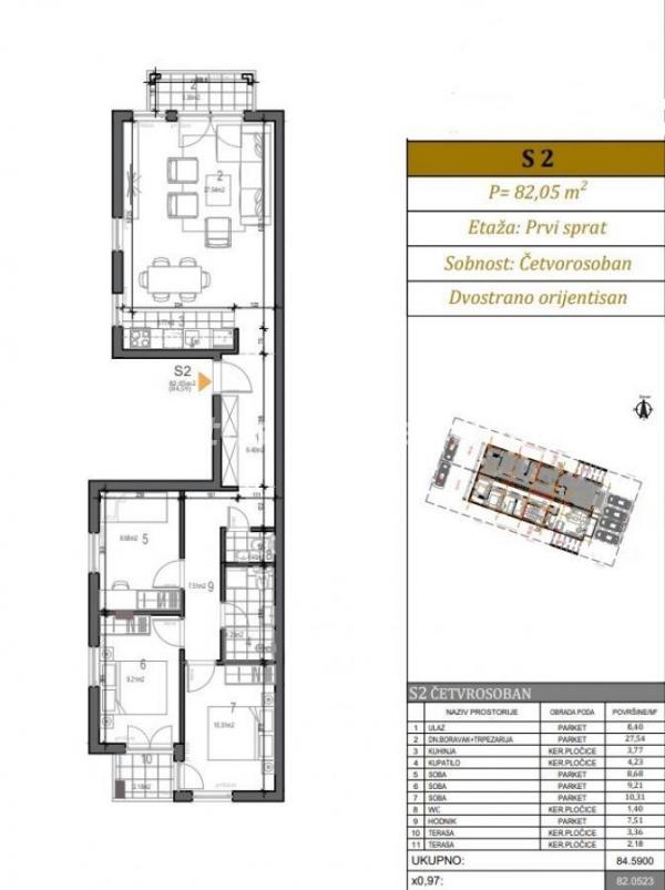 Slika 6 - Veternik-*Naša Preporuka*-Useljiv Četvorosoban stan 83 m2 -povrat PDV-065/385 8880
