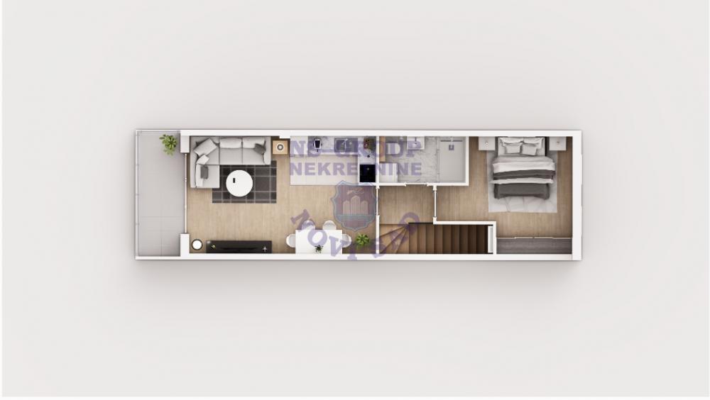 Glavna slika -Dvosoban, 55m2, Klisa Novi Sad, sa terasom