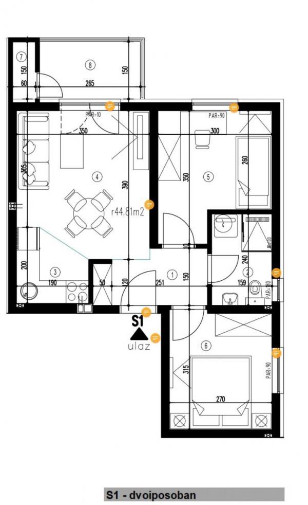 Glavna slika -Stan,NOVI SAD,ADICE,kv: 44.81, € 96950, ID: 1058547