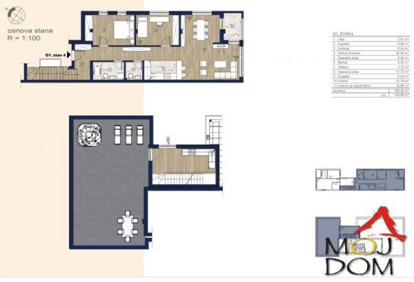 Glavna slika -Stan,NOVI SAD,ADICE,kv: 80, € 180250, ID: 1031071