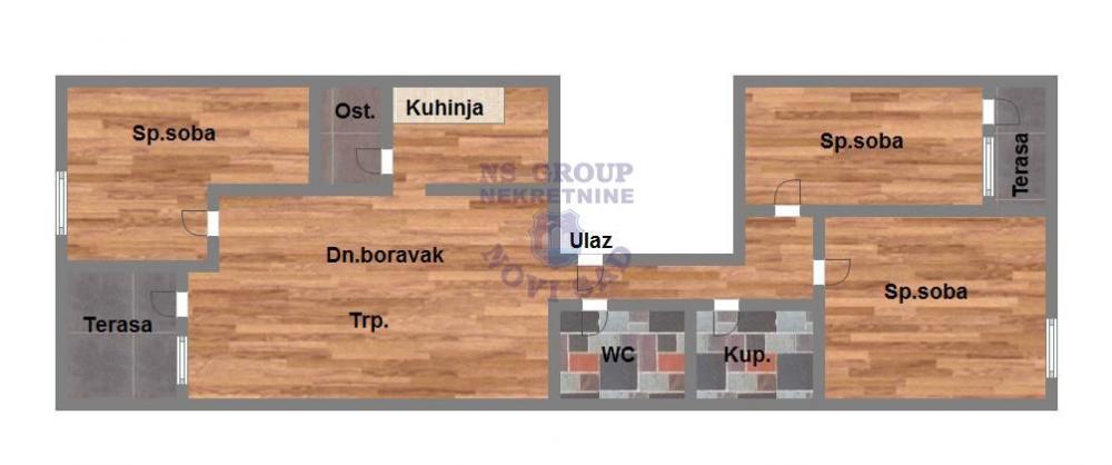 Glavna slika -~ 109m2 na Vet.rampi sa terasom od 100m2 ~