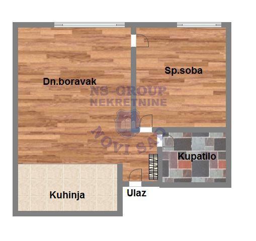 Glavna slika -~ 38m2 na Novom Naselju sa PDV-om ~