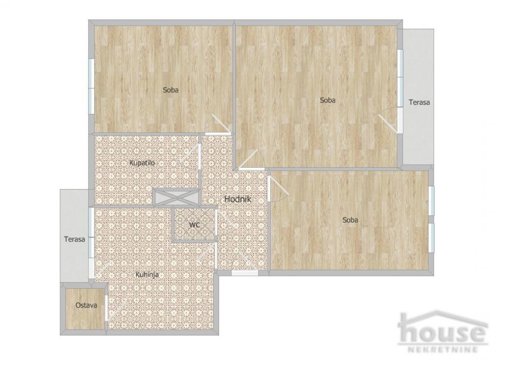 Slika 1 - Stan,NOVI SAD,CENTAR,kv: 86.00, € 195000, ID: 1064338