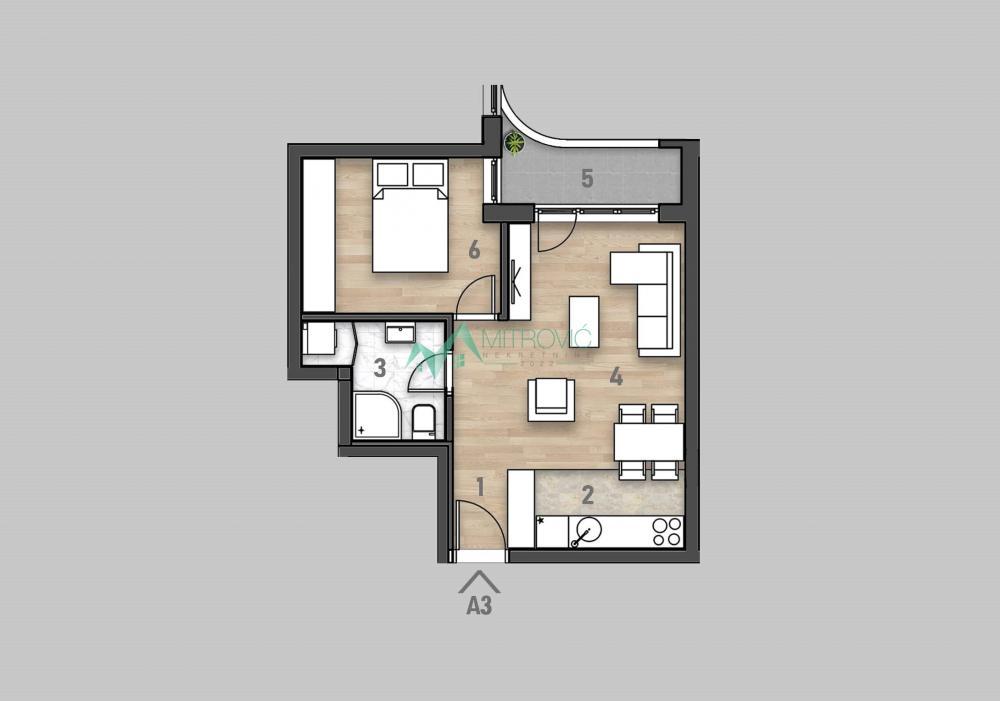 Glavna slika -Urbani komfor, vrhunska lokacija - STAN 42m2