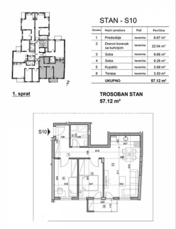 Glavna slika -Salajka-Fantastičan Trosoban stan 58 m2 u Izgradnji sa Parking Mestom-povrat Pdv-065/385 8880