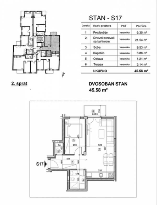 Glavna slika -Salajka-Fantastičan Dvosoban stan 46 m2 u Izgradnji sa Parking Mestom-povrat Pdv-065/385 8880