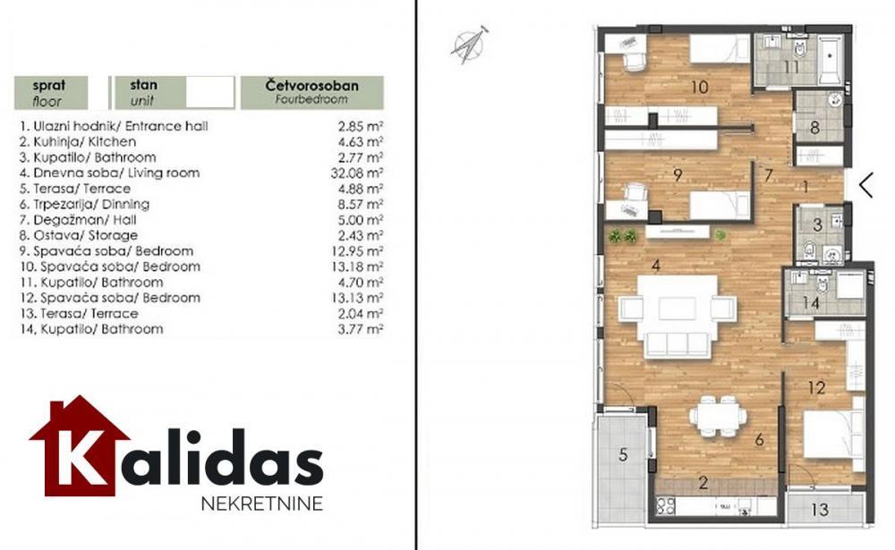 Glavna slika -Stan,NOVI SAD,TELEP,kv: 110, € 285580, ID: 1008116