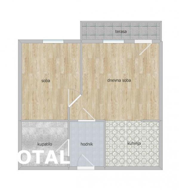 Slika 1 - Stan,NOVI SAD,BULEVAR EVROPE,kv: 38.00, € 116000, ID: 1101242