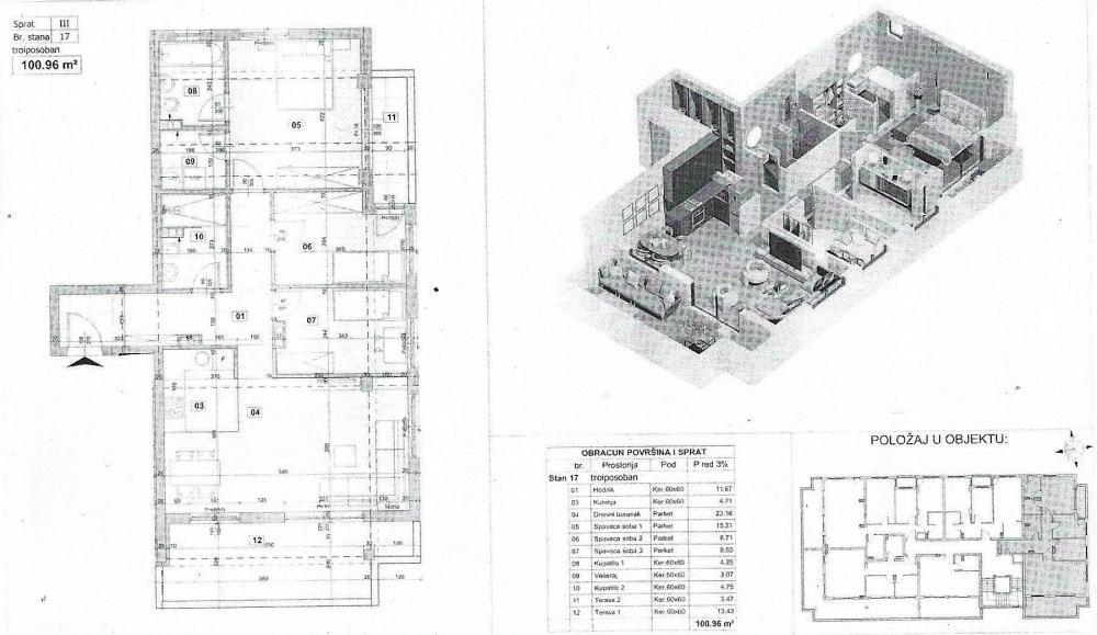 Glavna slika -Stan,NOVI SAD,TELEP,kv: 100.96, € 240200, ID: 1058120