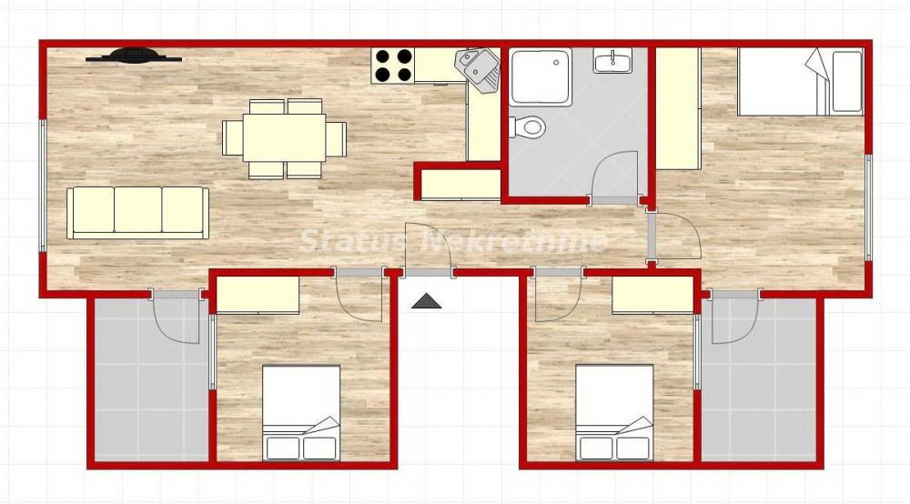 Slika 3 - Adice- Veliki Troiposoban stan 80 m2 u Izgradnji-mogućnost povrata PDV-a-065/385 8880