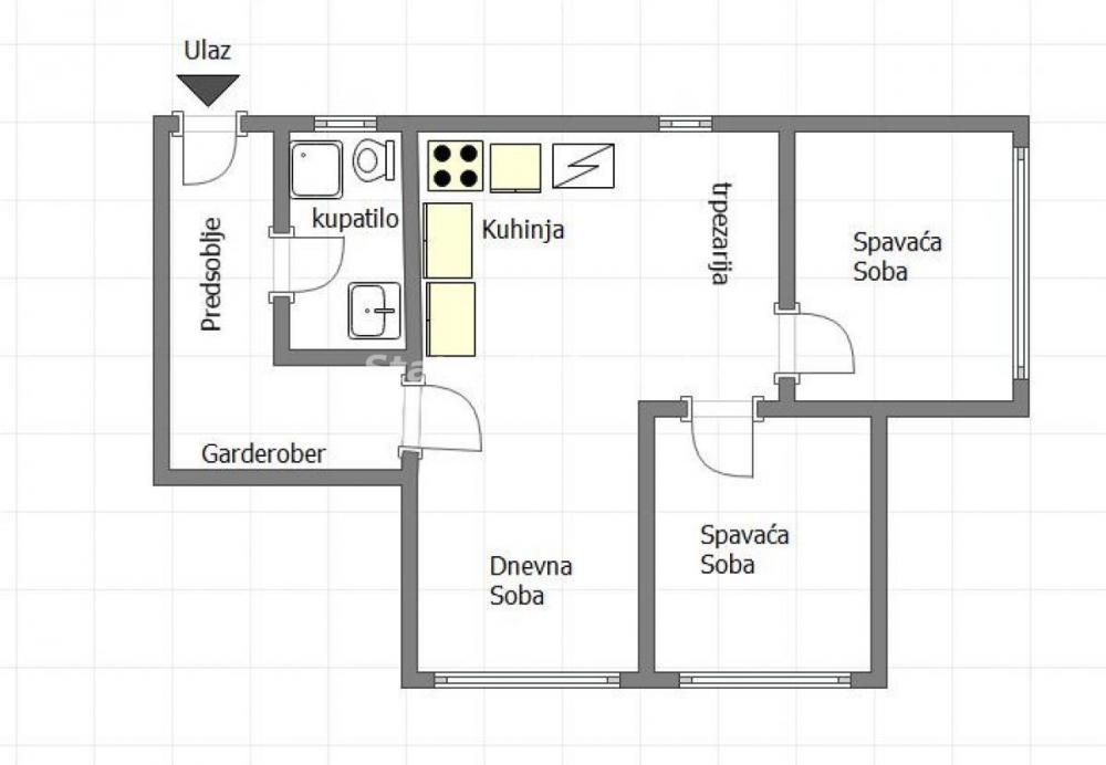 Slika 1 - Liman 2-Uknjižen Dvoiposoban stan 48 m2 u Prizemlju  kod Univerziteta na Top Lokaciji- 065/385 8880