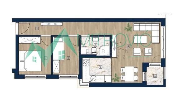 Glavna slika -Novi Sad, Adice - Dvoiposoban stan 53 m2 na početku Adica  