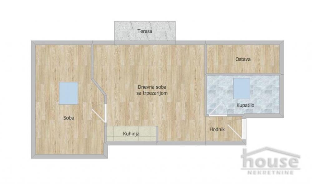 Glavna slika -Stan,NOVI SAD,CENTAR,kv: 48.00, € 143375, ID: 1064363