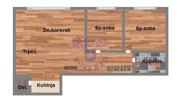 Glavna slika -Komforan trosoban stan u Petrovaradinu! 