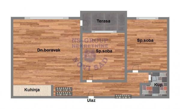 Slika 5 - Trosoban, 56m2, Adamovićevo naselje Novi Sad