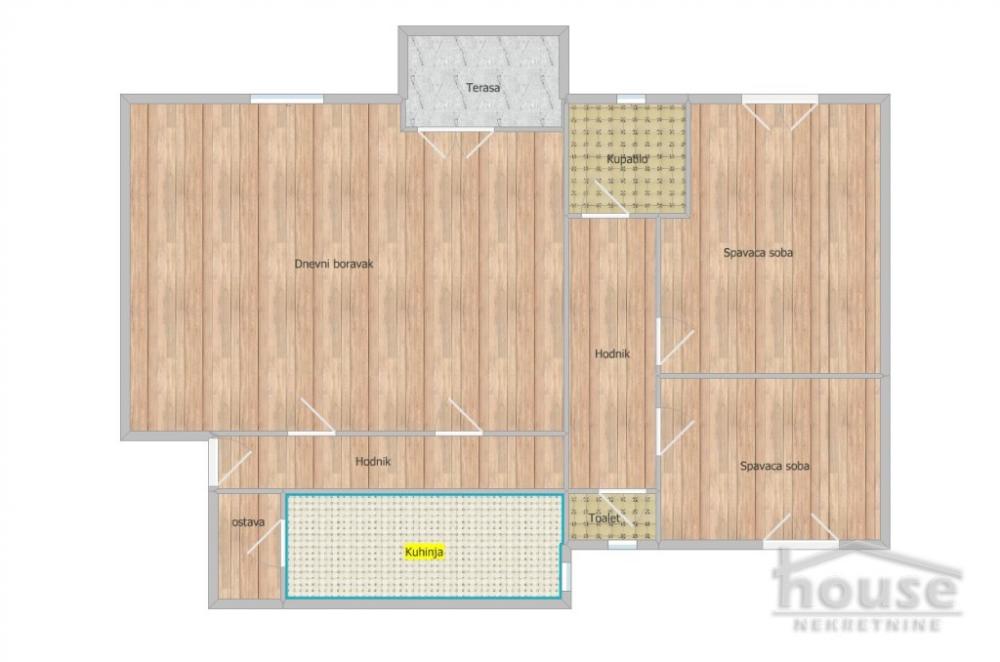 Slika 1 - Stan,NOVI SAD,GRBAVICA,kv: 69.00, € 181400, ID: 1064430