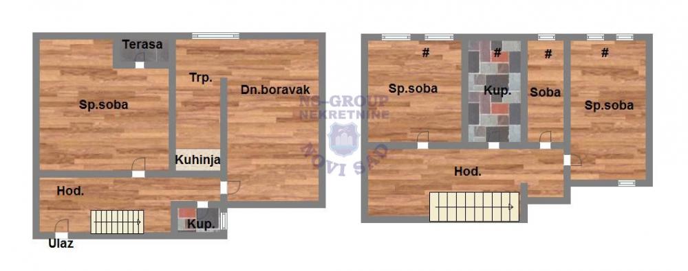 Slika 11 - Kompletno namešten četvoroiposoban duplex, Cara Dušana!