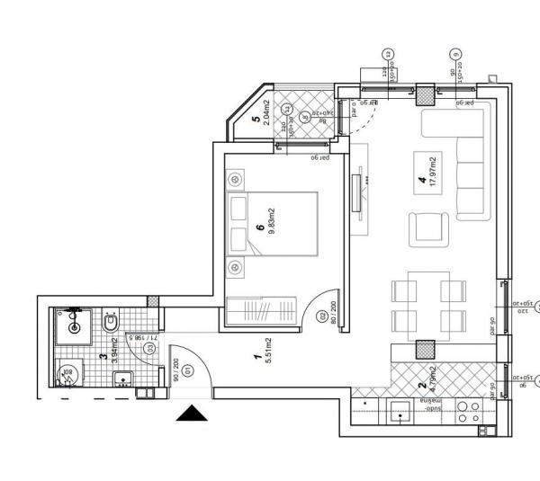 Glavna slika -Stan,NOVI SAD,TELEP,kv: 43.00, € 97180, ID: 1101403