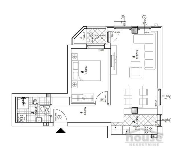 Glavna slika -Stan,NOVI SAD,TELEP,kv: 43.00, € 97180, ID: 1064555
