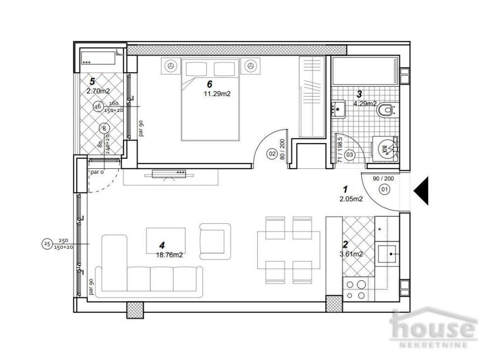 Glavna slika -Stan,NOVI SAD,TELEP,kv: 41.00, € 99760, ID: 1064564