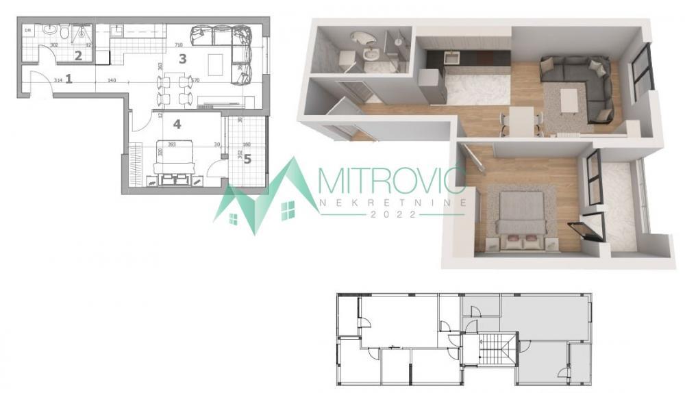 Glavna slika -Veternik - Jednoiposoban stan - povrat PDV-a 