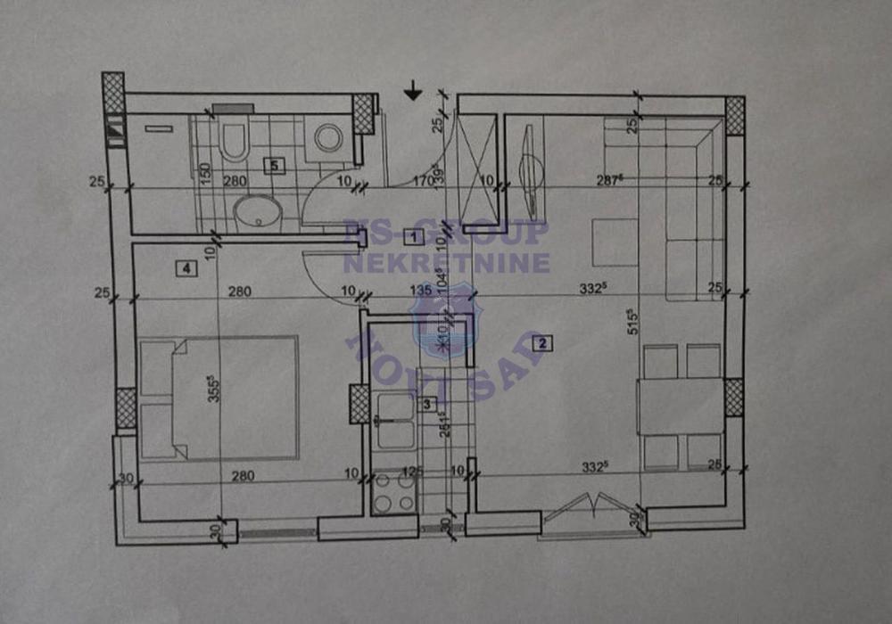 Glavna slika -Jednoiposoban stan u izgradnji na Petrovaradinu