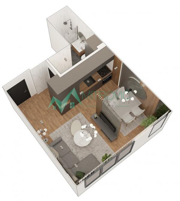 Slika 10 - Novi Sad, Sajam - Kompletno i kvalitetno nameštena komforna garsonjera - povrat PDV-a 