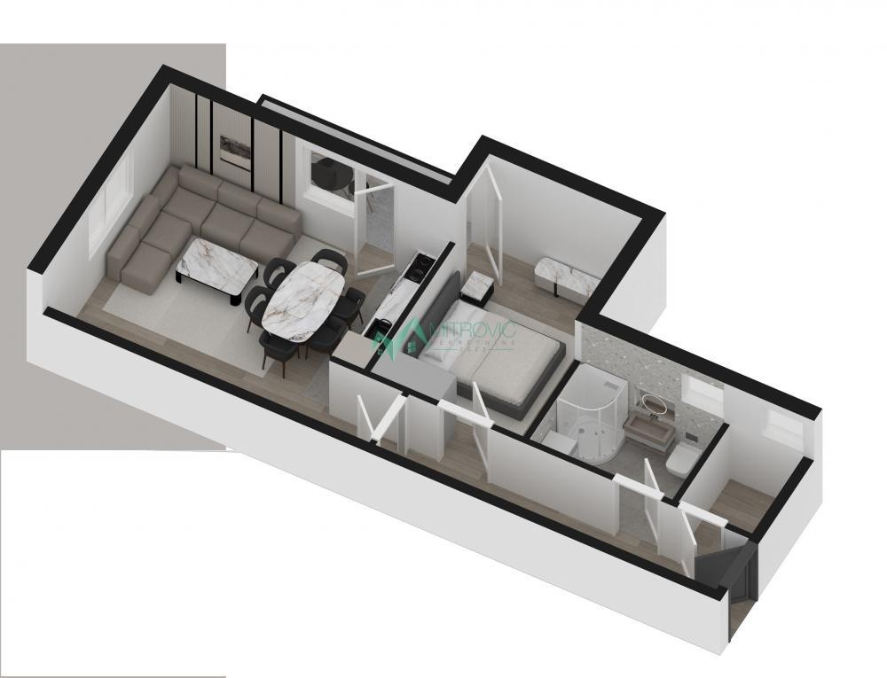 Glavna slika -Novi Sad, Adice - Jednoiposoban stan sa ostavom - 57 m2 