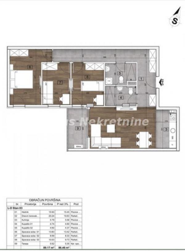 Glavna slika -Severni Telep-Lep Četvorosoban stan 87 m2 u Pogodnom kraju-povrat PDV-065/385 8880