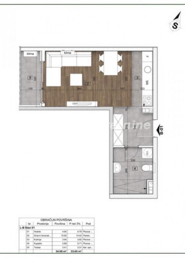 Glavna slika -Severni Telep-Lepa Garsonjerta 33 m2 u Pogodnom kraju-povrat PDV-065/385 8880