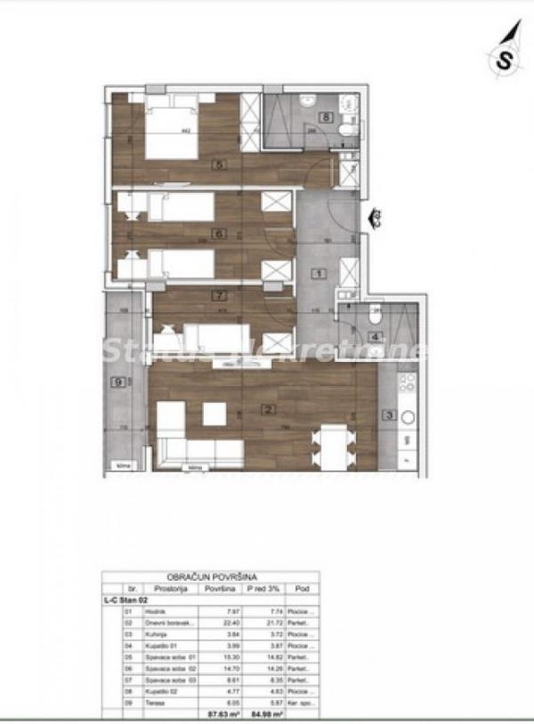 Glavna slika -Severni Telep-Lep Četvorosoban stan 85 m2 u Pogodnom kraju-povrat PDV-065/385 8880