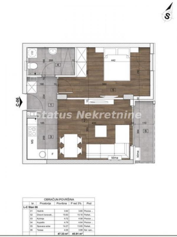 Glavna slika -Severni Telep-Lep Dvosoban stan 46 m2 u Pogodnom kraju-povrat PDV-065/385 8880