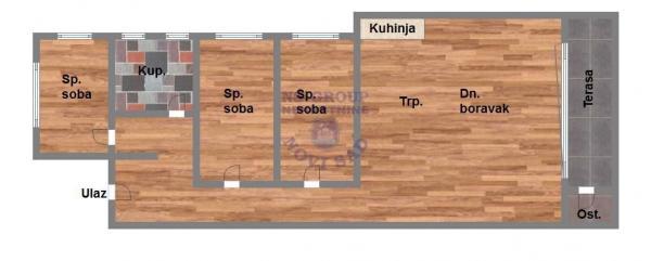 Glavna slika -Prodaja stana, 90m2, Podbara Novi Sad, sa terasom, ima lift