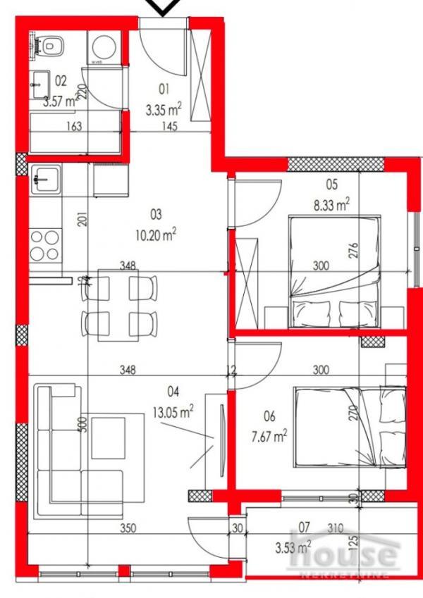 Glavna slika -Stan,PETROVARADIN,KARAGACA,kv: 50.00, € 91950, ID: 1064741