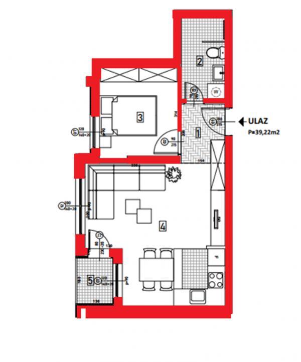 Glavna slika -Stan,NOVI SAD,TELEP,kv: 39.00, € 90200, ID: 1101593