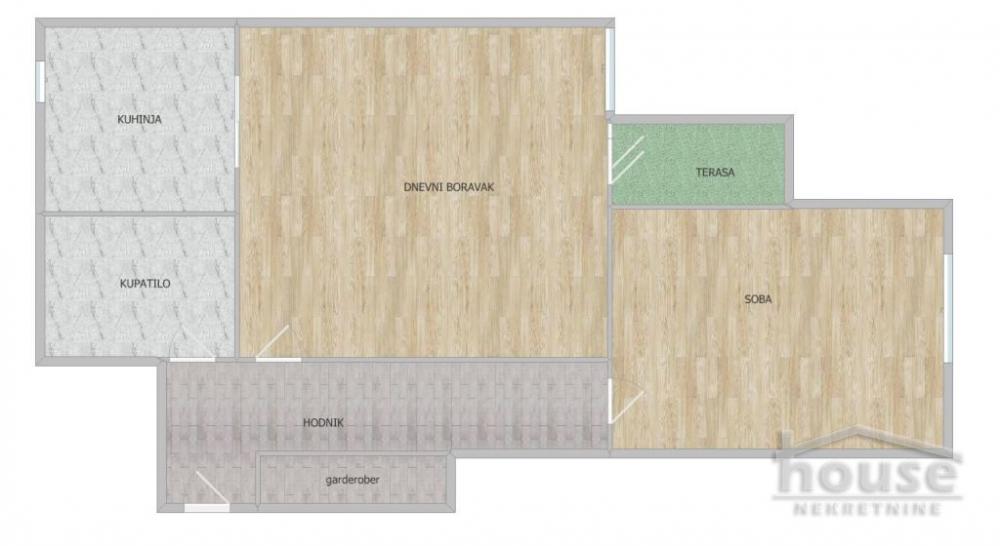 Slika 1 - Stan,NOVI SAD,GRBAVICA,kv: 46.00, € 138000, ID: 1064795