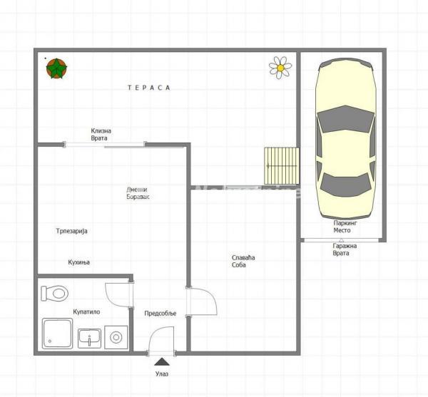 Glavna slika -Adice- Useljiv Lep Jednoiposoban stan 30 m2 sa Gratis Terasom od 50 m2-065/385 8880