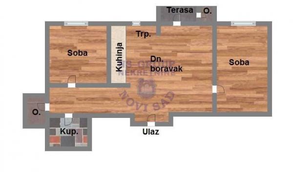 Slika 9 - Dvoiposoban, Liman 4 Novi Sad, sa terasom, ima lift