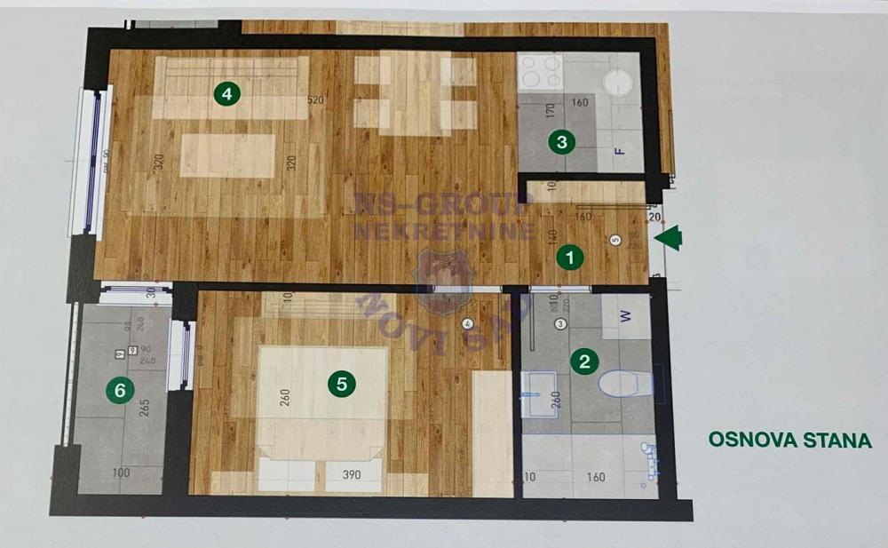 Glavna slika -Dvosoban, 37m2, Telep Novi Sad