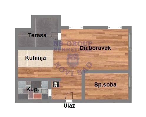 Glavna slika -Dvosoban, 50m2, Adice Novi Sad
