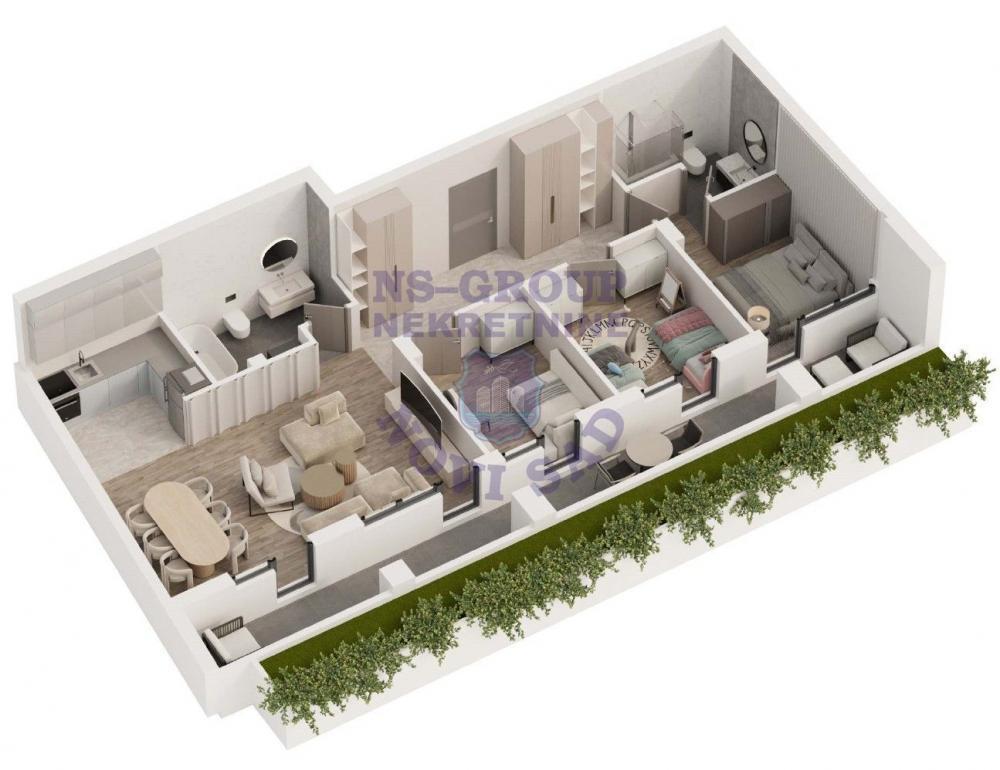 Glavna slika -Troiposoban, 89m2, sa terasom, ima lift