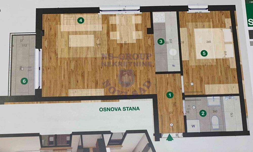 Glavna slika -Dvosoban, 45m2, Telep Novi Sad