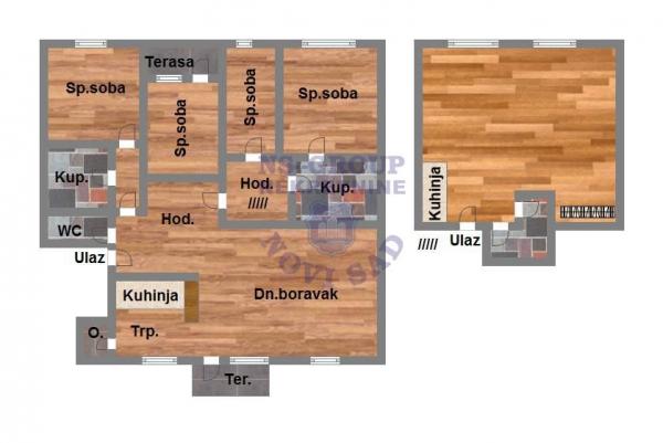 Slika 9 - Šestosoban, 194m2, Bulevar oslobođenja Novi Sad, sa terasom, ima lift