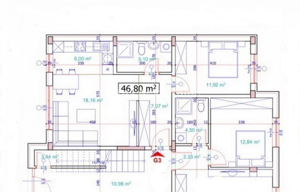 Glavna slika -Veternik- Jednoiposoban Stan-Garaža 47 m2 u Pogodnom kraju sa Gratis Velikim Dvorištem 60 m2-065/385 8880