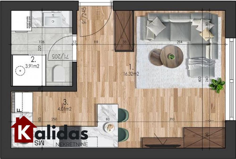 Glavna slika -Stan,NOVI SAD,TELEP,kv: 24, € 62700, ID: 1008324