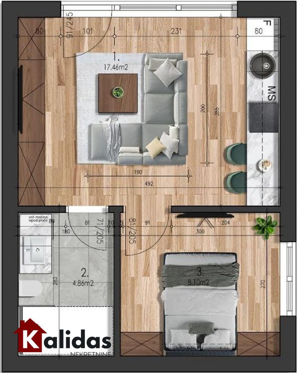 Glavna slika -Stan,NOVI SAD,TELEP,kv: 31, € 75500, ID: 1008325
