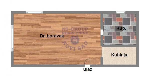 Glavna slika -Jednosoban, 28m2, Adice Novi Sad